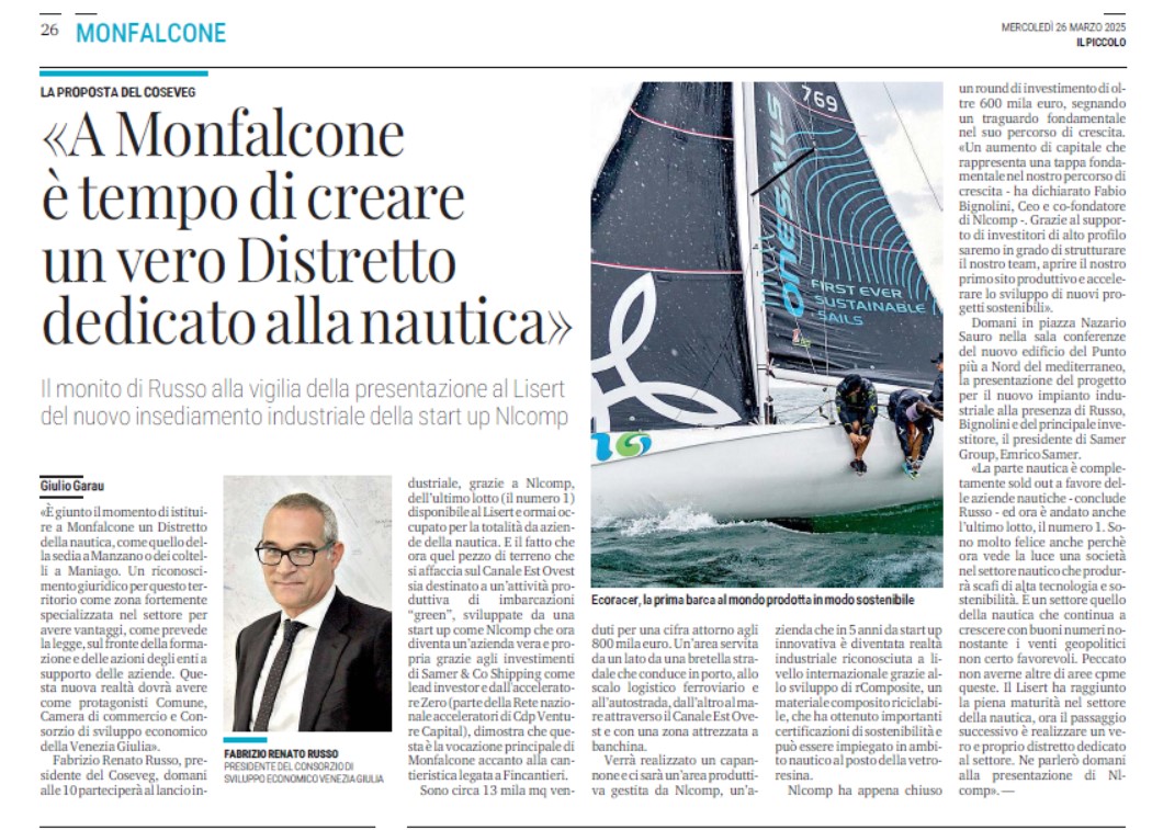 A Monfalcone è tempo di creare un vero Distretto dedicato alla nautica – la proposta del Coseveg