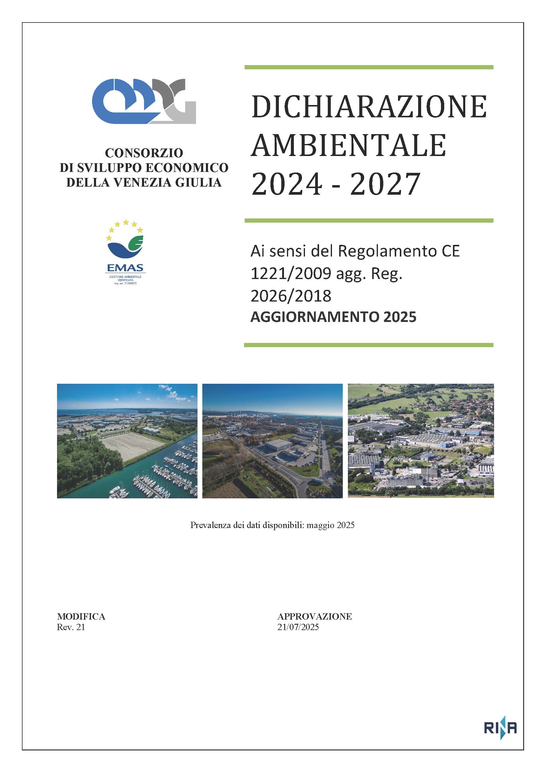 Il COSEVEG rinnova le certificazioni ambientali ISO14001 ed EMAS