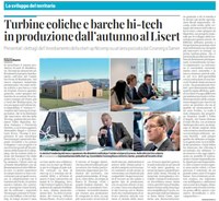 Turbine eoliche e barche hi-tech in produzione dall’autunno al Lisert